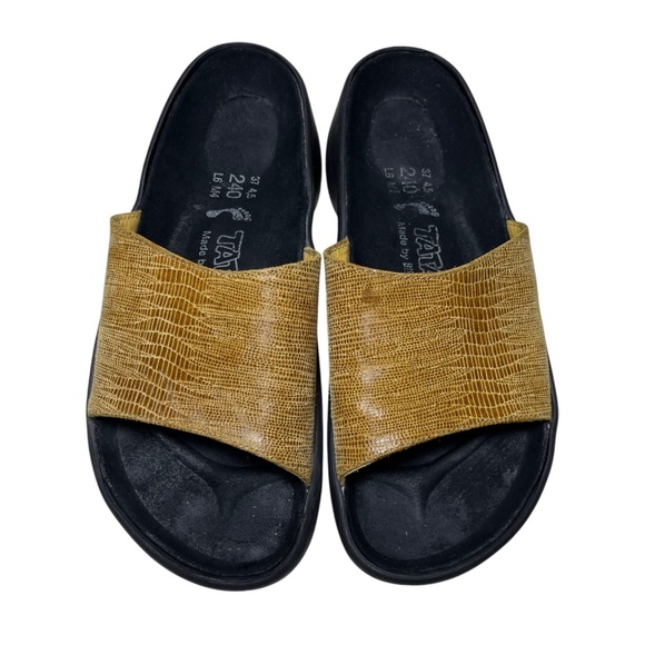 Birkenstock Tatami Bridget Slide Sandals Women's Size 37 6 GOLD Leather Slip On - Picture 2 of 11